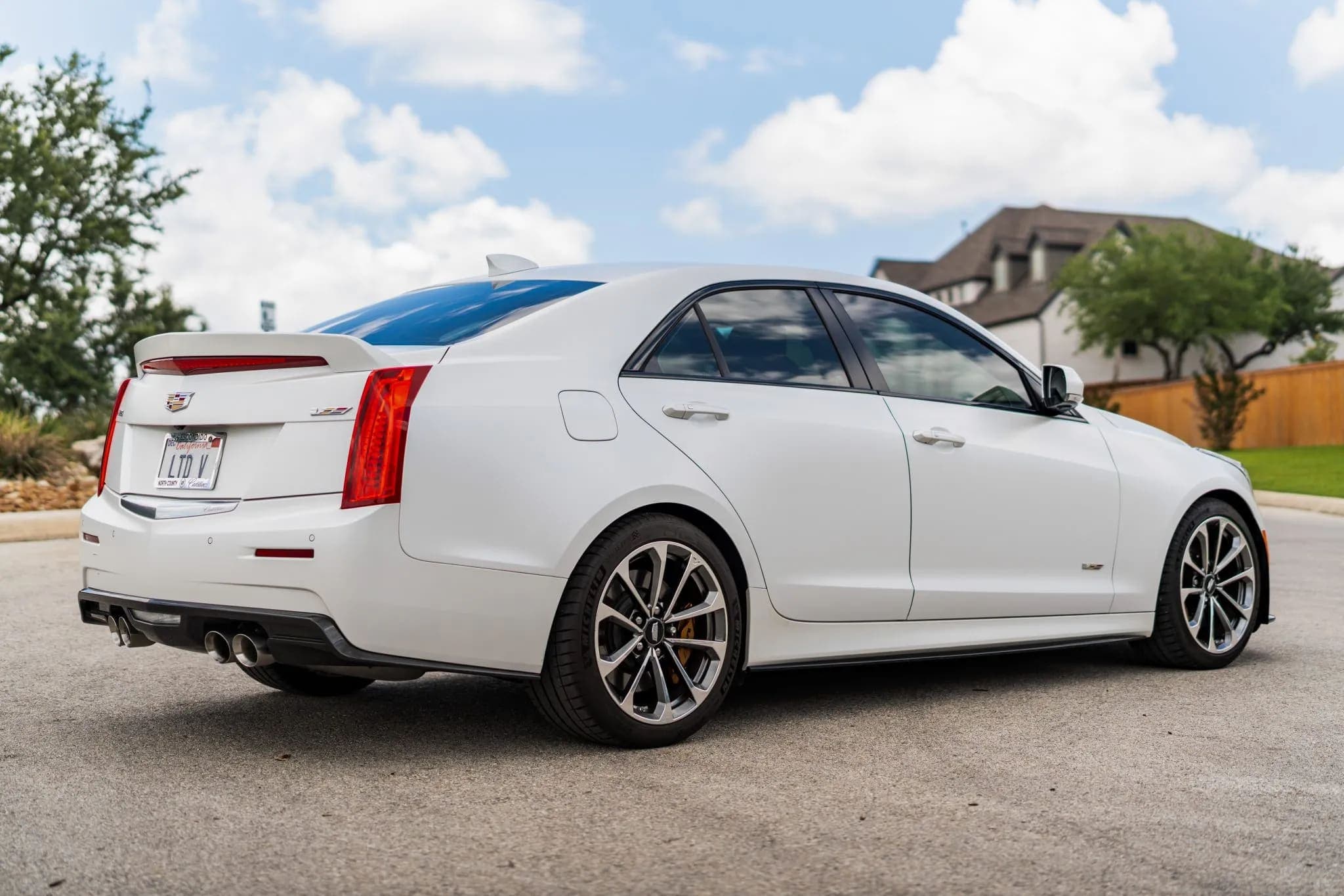 13k-Mile 2016 Cadillac ATS-V Crystal White Frost Edition Sedan, view