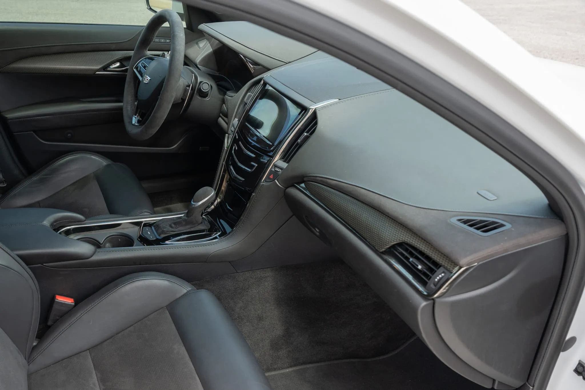 13k-Mile 2016 Cadillac ATS-V Crystal White Frost Edition Sedan, view
